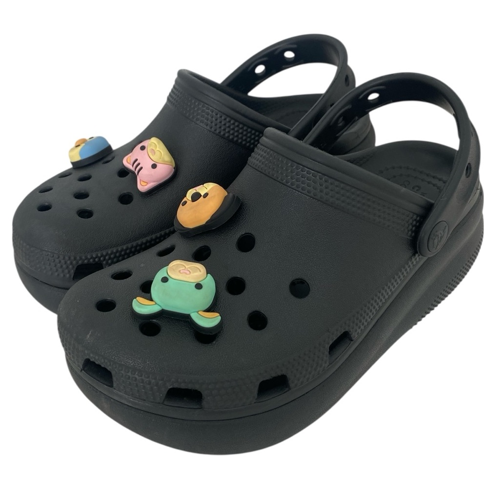CROCS Kids' Black Cutie Crush Clog with Charms Size: J2